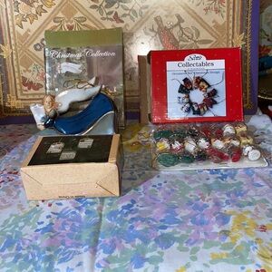 Bundle of Christmas collection and collectible ornaments